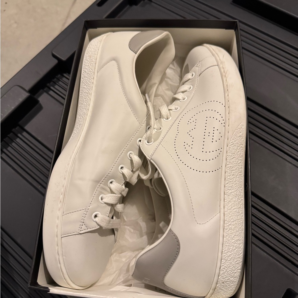 White Leather Men's Sneakers